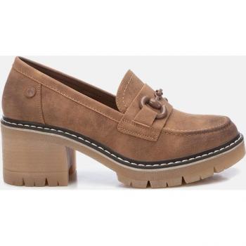 Zapato de Mujer Refresh 171417 Camel - Mocasín de Piel con Detalle Metálico y Tacón de 6cm