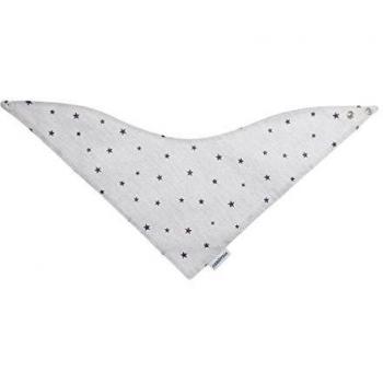 Cambrass Stela - Babero bandana, 36.5 x 18 cm, color gris / estrella