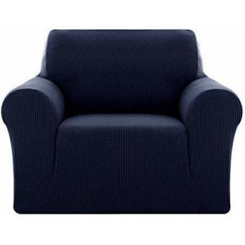 Deconovo Funda de Sofá 1 Plaza Protector Elástica para Muebles Azul Marino