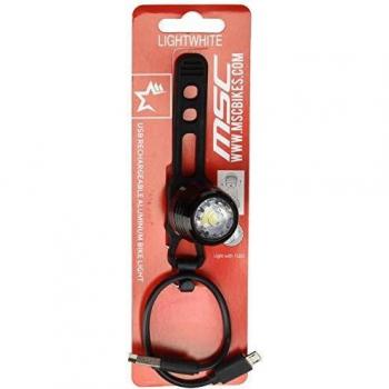 MSC Bikes Light WH Luz Frontal para Bicicleta, Negro, 15 Lumens