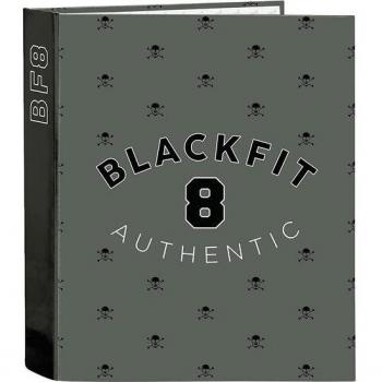 Carpeta Safta F. 4 Anillas Lomo Ancho Blackfit8 Skull