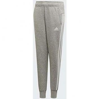 adidas Yg Mh 3s Pant Sport Trousers, Niñas, Medium Grey Heather/White, 7-8Y