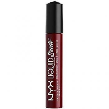 NYX PROFESSIONAL MAKEUP Pintalabios líquido mate ultra pigmentado de larga duración Labial Mate Liquid Suede Cream Lipstick Tono 3 Cherry Skies Color Rojo oscuro, talla única