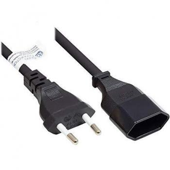 Extensión Euro Tipo C 5 m, 0,75 mm², Negro