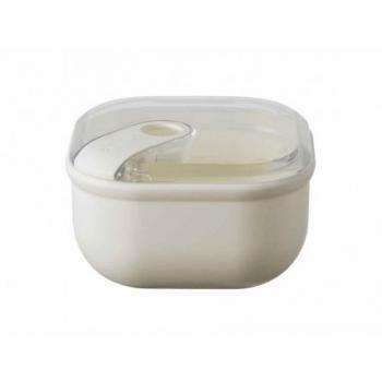 Lunchbox Hermético Cuadrado Omada Pull Box Beige 425 ml