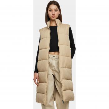 Urban Classics Women's Long Puffer Vest - Sand Color - XS to 4XL