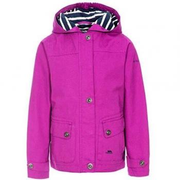 Trespass Seastream - Chubasquero impermeable con capucha para niña, Niñas, FCJKRATR0001_POD7/8, Orquídea morada, 7-8