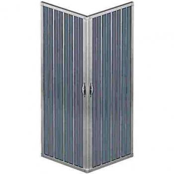 Mampara de Ducha de PVC Acquario 80x100 cm con Apertura Central y Altura 185 cm