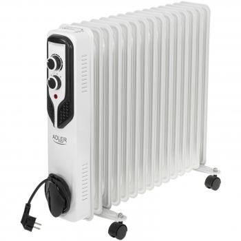 Radiador de Aceite Adler AD 7819 Blanco 2500 W, 15 costillas