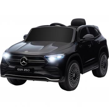 HOMCOM Coche Eléctrico para Niños Mercedes-Benz EQA 12V con Control Remoto, Música, Bocina y Velocidades de 3-8 km/h, Dimensiones 111,5x