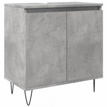 Armario de baño gris hormigón 58x33x60 cm madera multicapa