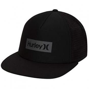 Hurley M O&o Square Trucker Hat Gorra, Hombre, Black, 1SIZE