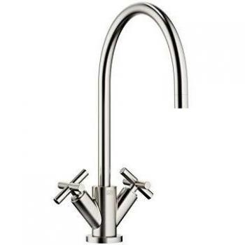 Grifo de Cocina Dornbracht Tara Monomando, Caño Giratorio 360°, Proyección 235 mm, Acabado Platinado Mate