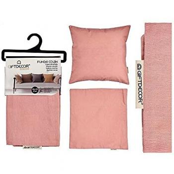 Funda de cojín Rosa 45x45 cm y 60x60 cm - Set de Fundas Decorativas