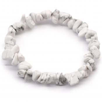Pulsera de Jaspe Blanco con Fragmentos de Piedras Preciosas AWArtisan