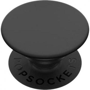PopSockets PopGrip - Soporte y Agarre para Teléfonos Móviles y Tabletas con un Top Intercambiable - Black