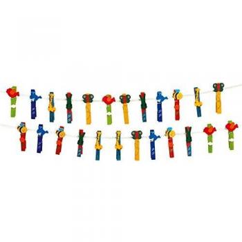 Pinzas de Madera Decorativas para Ropa de Animales - 24 Piezas