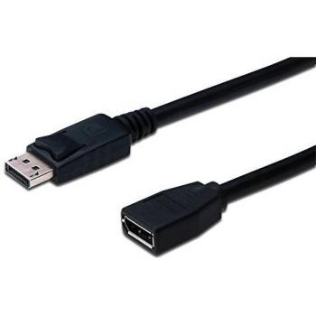 DIGITUS Cable de extensión DisplayPort, DP M/F,2,0m, c/bloqueo, DP 1.2, negro