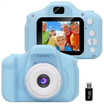 GlobalCrown Cámara para niños,Mini Digital Recargable Cámara Video Prueba de Golpes Regalos para niños de 3 a 8 años, 8MP HD Pantalla de 2 Pulgadas para Jugar al Aire Libre