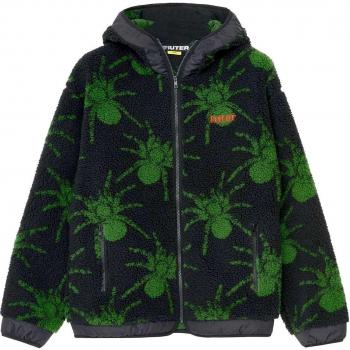 Spider Fur Full Zip Hoodie for Men - Black