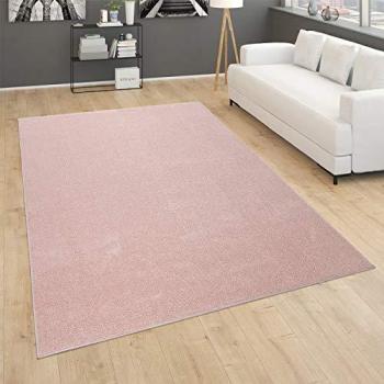 Alfombra Redonda Rosa Porto 890, 200 cm, Pelo Corto, Ideal para Salón y Dormitorio
