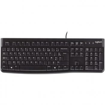 Logitech K120 Teclado con Cable para Windows, Disposición AZERTY Francés - Negro