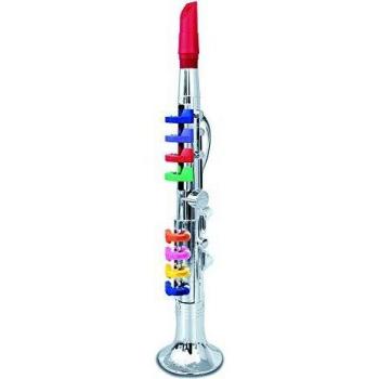 Bontempi- Clarinete con 8 Notas coloreadas, 42 cm