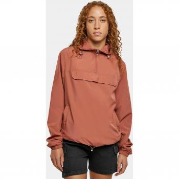 Urban Classics Women's Basic Red Windbreaker Pullover Jacket