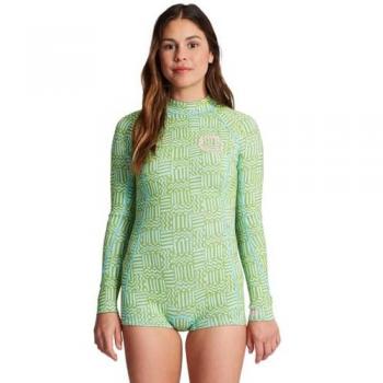 Billabong Womens Spring Fever Long Sleeved 2/2mm Back Zip Shorty Wetsuit