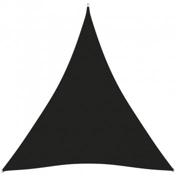 Toldo de vela triangular de tela oxford negro 4x5x5 m