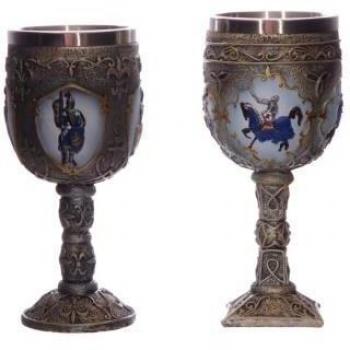Puckator Fantasy Knight-Copa Decorativa, Metal, Mixto, Height 17cm Diameter 7.5cm