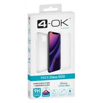 Funda y Protector de Pantalla Dúo de Vidrio para iPhone 13 Pro Max
