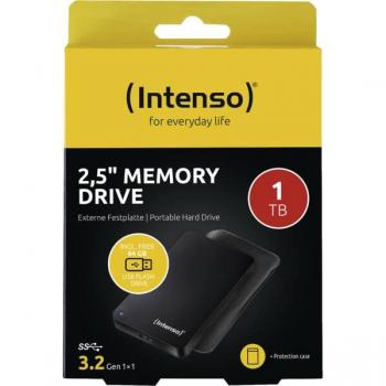 Disco Duro Externo Portátil 2.5 Intenso 1TB USB 3.0 + Pendrive de 64GB Negro