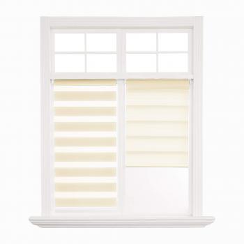 Deconovo Estor Enrollable Doble Tejido Noche y Día Persiana Enrollable para Ventanas y Puertas 90x220cm Beige