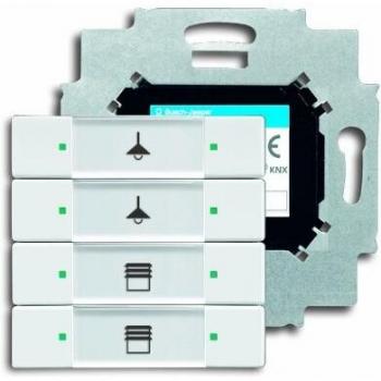 Busch-Jaeger 4-Fold Push Button Sensor with Bus Coupling Unit (Thermoplast) - Studioweiß 6127/01-84