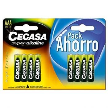 CEGASA Superalkaline - Pack 8 Pilas LR03, Color Verde