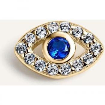 Pendiente Piercing Nazar Ojo Turco de Earcandy Jewelry en Plata de Ley 925 con Baño de Oro 18k
