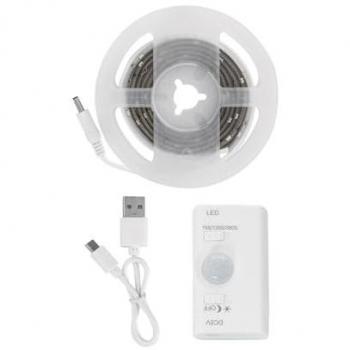 Tira LED con Sensor de Movimiento 30LED/m 1m IP20 Batería Recargable