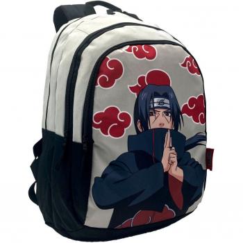 Mochila Sasuke Uchiha Naruto Shippuden Adaptable Doble Compartimento 44x30x20cm Multicolor