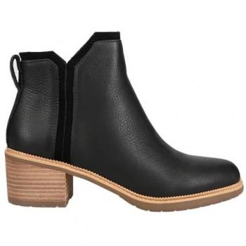 Toms Women's Hailey Black Water Resistant Block Heel Boots