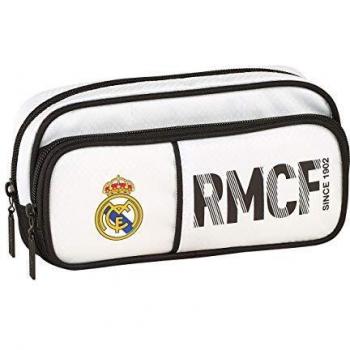Real Madrid Equipaje para niños, Unisex, Blanco, 21 cm
