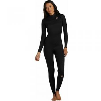 Billabong Traje de Neopreno de Manga Larga y Cremallera Pectoral Foil 5/4mm para Mujer - Negro - Espuma Lite, Parcialmente Reciclada