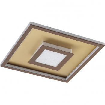 Lámpara de techo LED Pekela de Lindby, angular, 40 cm, moderna, dorada, hecha de aluminio, ideal para salón y comedor, con 1 bombilla