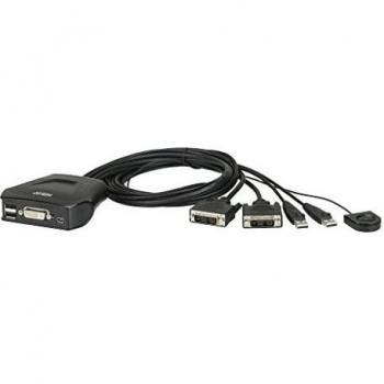 ATEN CS22D - Switch VGA, Negro