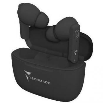 Auriculares In-Ear Bluetooth Techmade T31 Negros con Cancelación de Ruido
