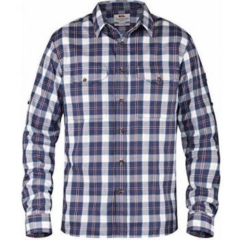 Camisa de Flanela Fjällräven Singi de Manga Larga para Hombre - Azul y Blanco - XL