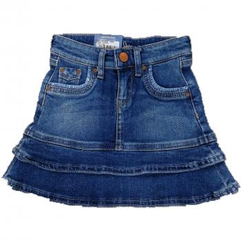 Pepe Jeans ALINA RUFFLED - FALDA VAQUERA CON DETALLE DE VOLANTES NIÑA