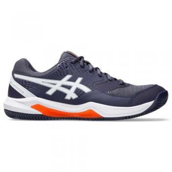 Zapatillas ASICS Gel Dedicate 8 Clay para Hombre - Azul Oscuro y Blanco