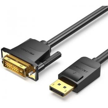 Cable Conversor Vention HAFBF DisplayPort Macho a DVI Macho 1m Negro