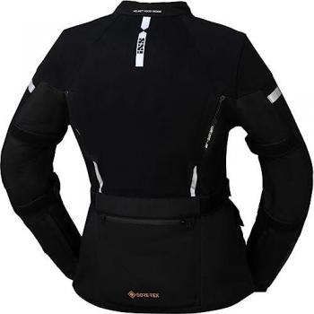 Chaqueta de Moto Mujer iXS Tour Horizon-GTX Negra, textil, impermeable, transpirable, con forro extraíble, protección en hombros y codos, ajuste en cintura y puños